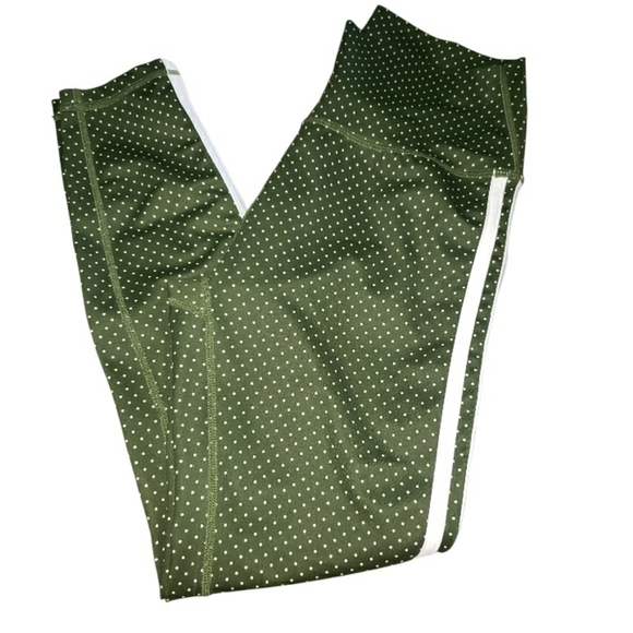 WILO The Label Green Polka Dot Leggings- S - Picture 1 of 4